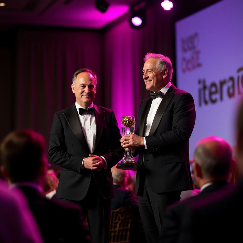 Award ceremony with RetroStay leadership